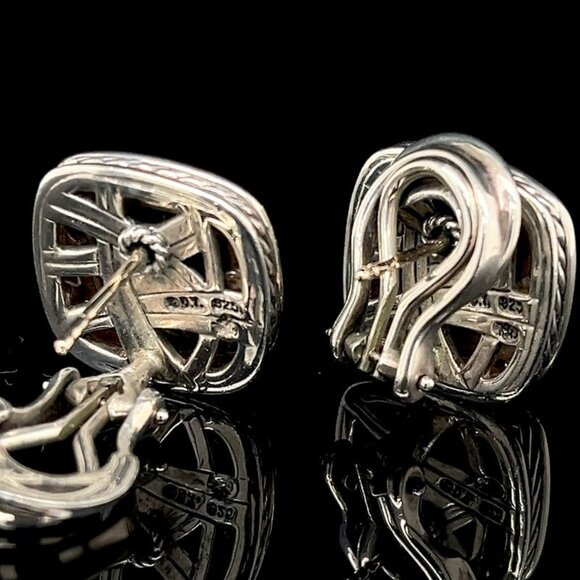 David Yurman Onyx Diamond Earrings - Picture 4 of 4